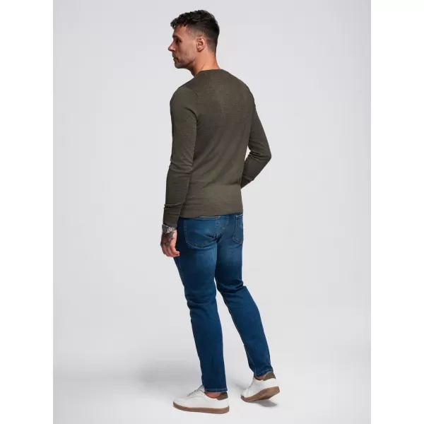  Pulover pentru bărbați OMBRE OM-SWBS-0106 MELANGE DE MĂSLINE 