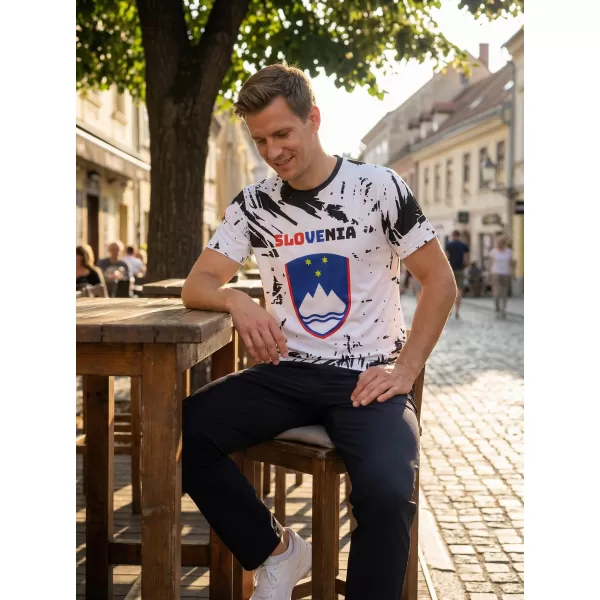  Tricou premium pentru bărbați ALTISPORT VOJ/ALM036SI/TR01 ABSTRACTIZARE 