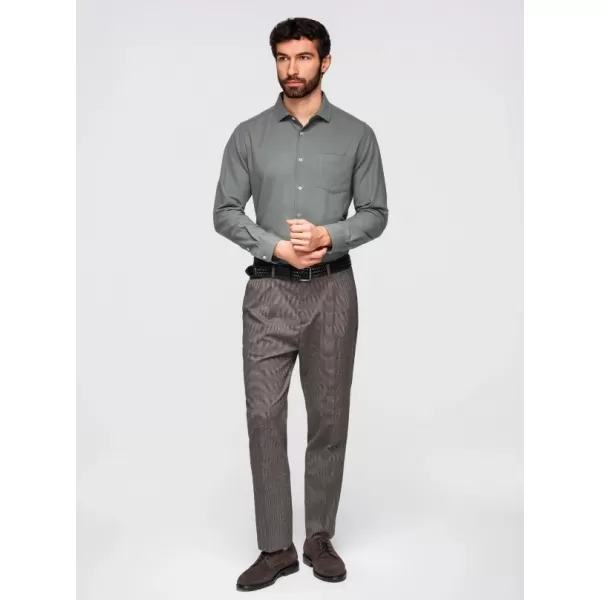  Cămașă pentru bărbați OMBRE K694 KAKI 