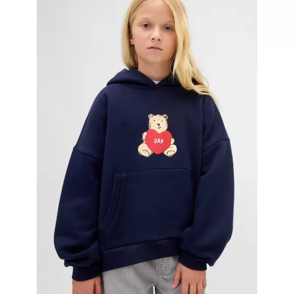  Hanorac pentru copii GAP LOGO HOODIE PULLOVER 847141-01 UNIFORMA MARINEI 
