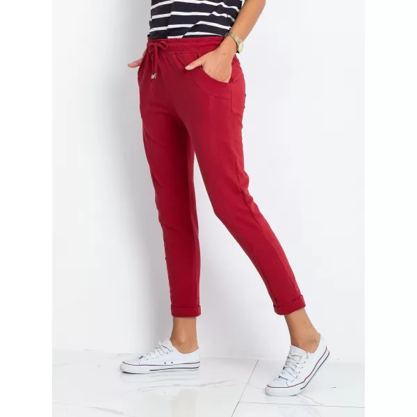  Pantaloni de trening pentru femei BASIC FEEL GOOD RV-DR-3589.06X BURGUNDIA 
