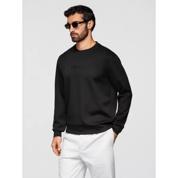  Hanorac pentru bărbați OMBRE OM-SNBC-0199 NEGRU 