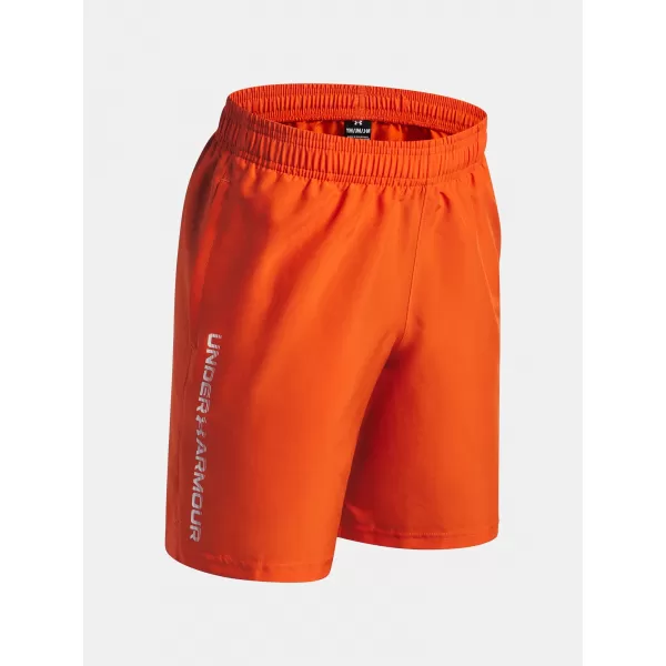  Pantaloni scurți pentru băieți UNDER ARMOUR UA TECH WOVEN WORDMARK SHORT 1383341-844 PORTOCALE 
