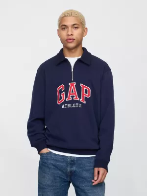 Hanorac pentru bărbați GAP POLO HALF ZIP SWEATSHIRT 744734-01 UNIFORMA MARINEI
