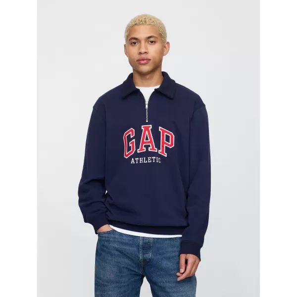  Hanorac pentru bărbați GAP POLO HALF ZIP SWEATSHIRT 744734-01 UNIFORMA MARINEI 