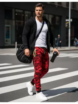 Pantaloni pentru bărbați DSTREET UX3510 ROŞU
