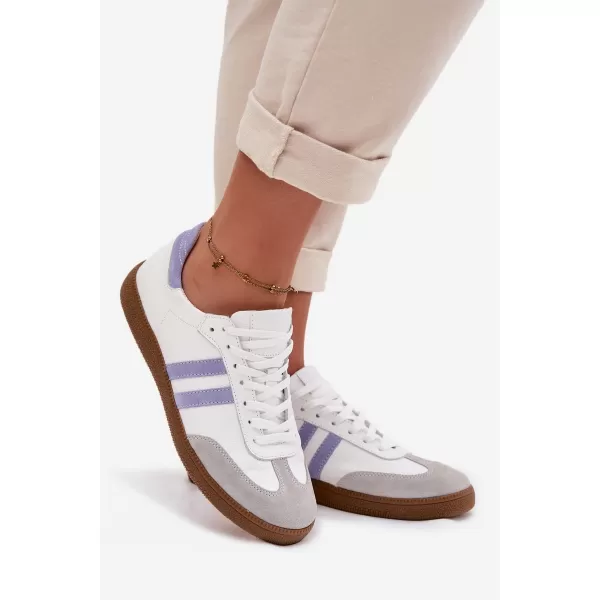  Adidași de damă ZAZOO N1068 ALB/ALBASTRU VIOLET 