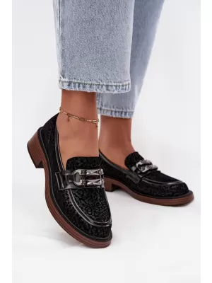 Mocasini de dama D&A MR52-176 NEGRU