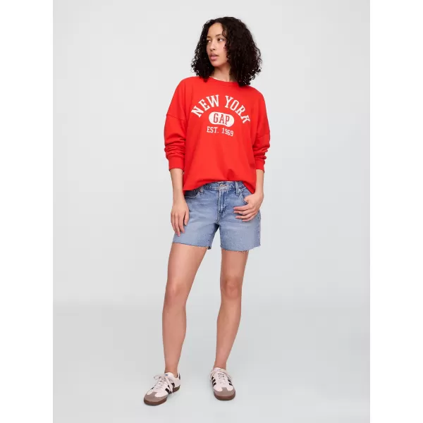  Hanorac de dama GAP LOGO SWEATSHIRT 769308-01 AFIȘ ROȘU 