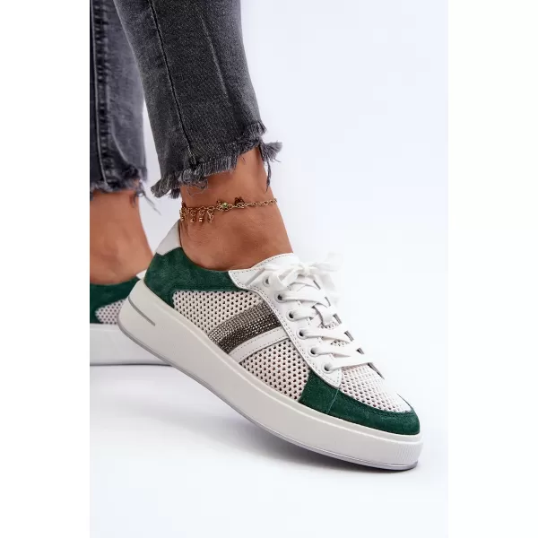  Adidași de damă D&A LR110 ALB/VERDE 
