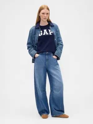 Tricou pentru femei GAP CREW LONGSLEEVE TEE 846968-03 UNIFORMA MARINEI