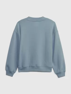 Hanorac pentru copii GAP LOGO SWEATSHIRT 826982-00 CERUL DIN NOUA ANGLIE