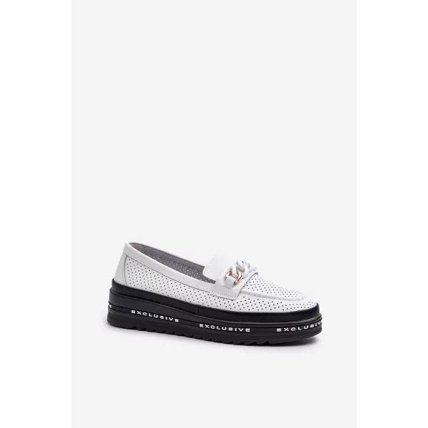  Mocasini de dama S.BARSKI LR618 ALB 