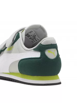 Pantofi pentru copii PUMA CABANA RACER SL 20 V PS 383730-19 GRI DESCHIS/ALB/MIRT ÎNCHIS