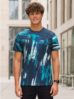 Tricou premium pentru bărbați ALTISPORT VOJ/ALM010TR01 ALBASTRU MARIN