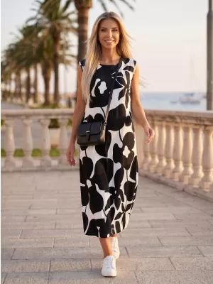 Rochie ALTISPORT HELAINE ALB/NEGRU