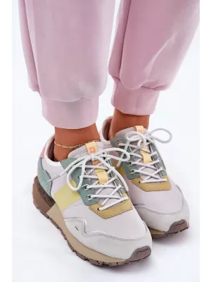 Pantofi dama BIG STAR RR274244 GALBEN/GRI Pantofi Big Star