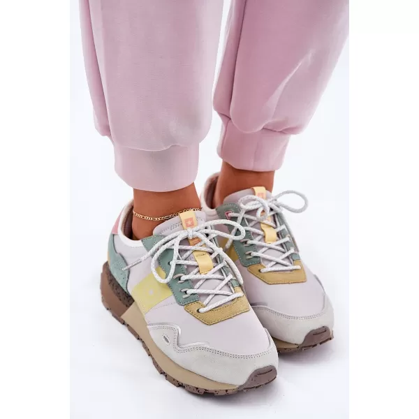  Pantofi dama BIG STAR RR274244 GALBEN/GRI Pantofi Big Star 