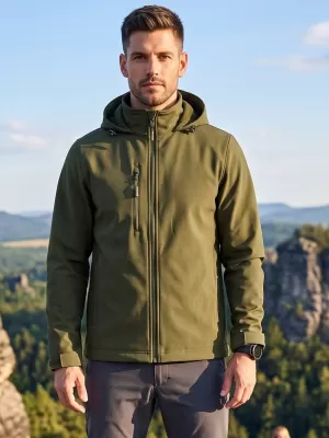 Jachetă softshell pentru bărbați ALTISPORT NoPrint NP/ALM845 MILITAR