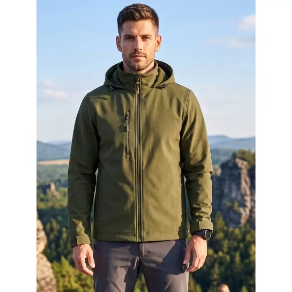  Jachetă softshell pentru bărbați ALTISPORT NoPrint NP/ALM845 MILITAR 