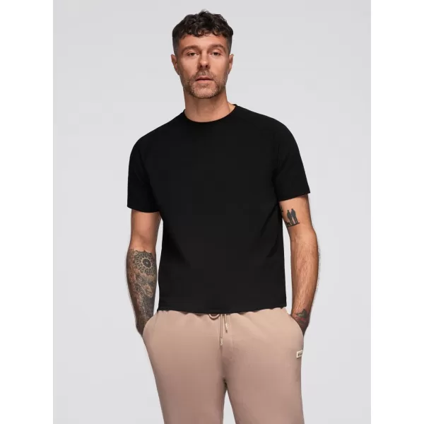  Tricou pentru bărbați OMBRE OM-TSCT-0240 NEGRU 
