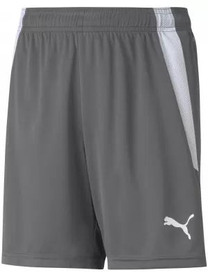 Pantaloni scurți pentru copii PUMA TEAMLIGA SHORTS JR 704931-13 SMOKED PEARL/ PERLAT AFUMAT/ALB PUMA