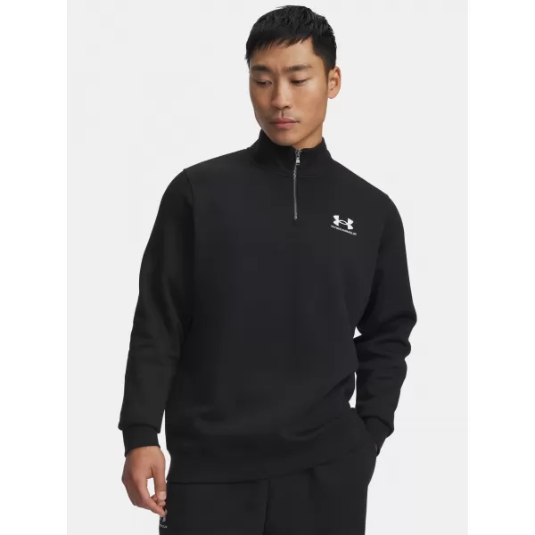  Hanorac pentru bărbați UNDER ARMOUR ICON FLEECE 1/4 ZIP 6012710-001 NEGRU 