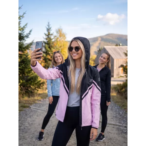  Jachetă softshell premium pentru femei ALTISPORT VOJ/ALW101JACK01 NEGRU ROZ 