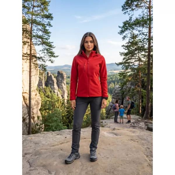  Jachetă softshell pentru femei ALTISPORT NoPrint NP/ALW945 ROŞU 