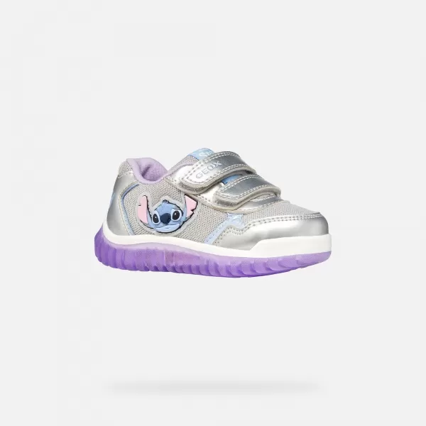  Adidași pentru fete GEOX LIGHTYLOO B6561C0AJASC1316 ARGINT 