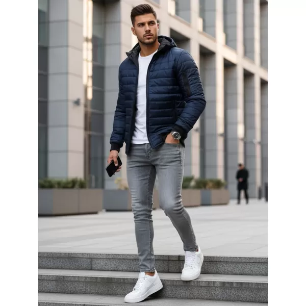  Jachetă pentru bărbați DSTREET TX2228 ALBASTRU ÎNCHIS 
