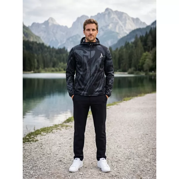  Jachetă softshell premium pentru bărbați ALTISPORT VOJ/ALM072JACK01 NEGRU 