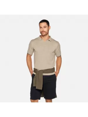 Tricou pentru bărbați GEOX KNIT G012318 BEJ