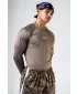 Tricou fără cusături cu mâneci lungi POWER 901 LIGHT BROWN ASH Nebbia