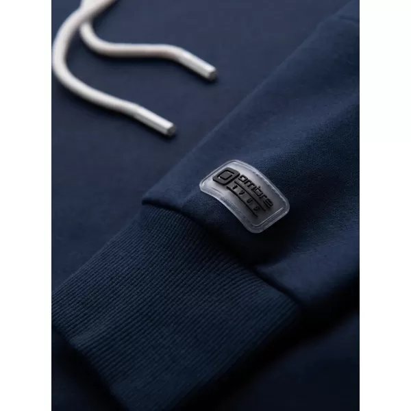  Hanorac pentru bărbați OMBRE OM-SSNZ-0250 ALBASTRU MARIN 