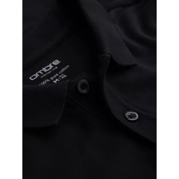  Tricou pentru bărbați OMBRE OM-POBL-0162 NEGRU 