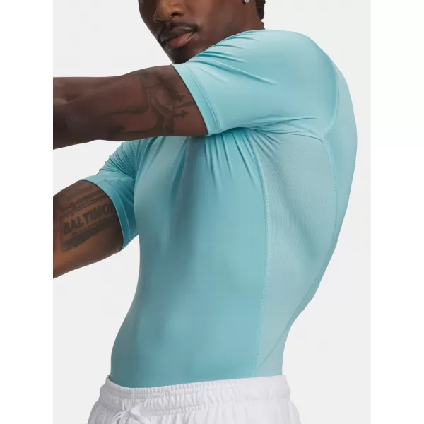  Tricou pentru bărbați UNDER ARMOUR HG ARMOUR COMP SS 1361518-425 ALBASTRU 