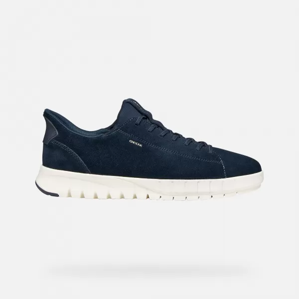  Adidași pentru bărbați GEOX FLEXTRIDE PLUS FAST IN G014647 ALBASTRU ÎNCHIS 