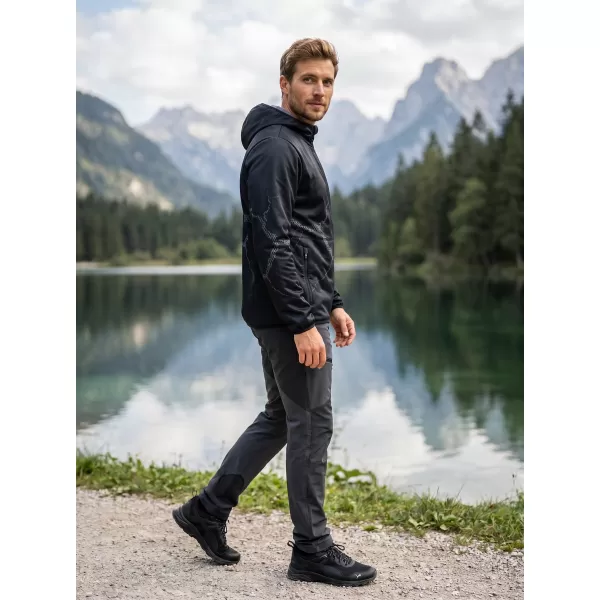  Jachetă softshell premium pentru bărbați ALTISPORT VOJ/ALM129JACK01 GRI NEGRU 