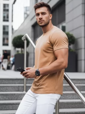 Tricou pentru bărbați DSTREET RX5623 CĂMILĂ