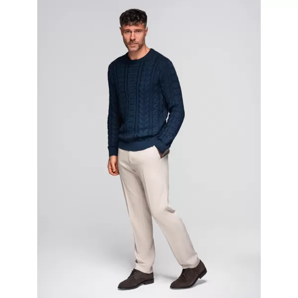  Pulover pentru bărbați OMBRE OM-SWSW-0173 ALBASTRU MARIN 