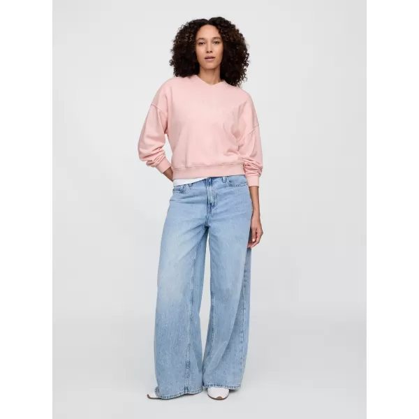  Hanorac de dama GAP LOGO WEDGE NECK SWEATSHIRT 714869-01 TRANDAFIR CEȚOS 