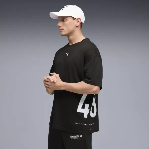  Tricou pentru bărbați PUMA M GRAPHIC OVERSIZED TEE 528528_01 PUMA NEGRU 