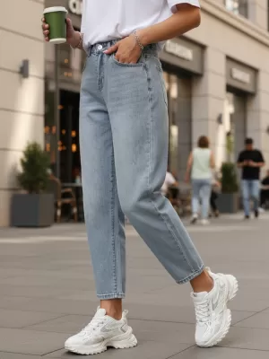 Pantaloni de dama DSTREET UY2856 ALBASTRU