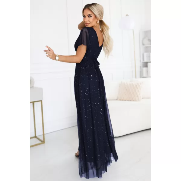  Rochie NUMOCO 635-3 ALBASTRU ÎNCHIS 