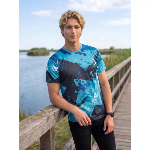  Tricou premium pentru bărbați ALTISPORT VOJ/ALM131TR01 KEROSEN/NEGRU 