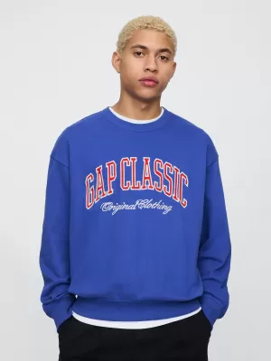 Hanorac pentru bărbați GAP CLASSIC LOGO SWEATSHIRT 744748-02 ALBASTRU ORBITOR
