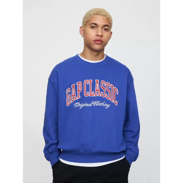  Hanorac pentru bărbați GAP CLASSIC LOGO SWEATSHIRT 744748-02 ALBASTRU ORBITOR 