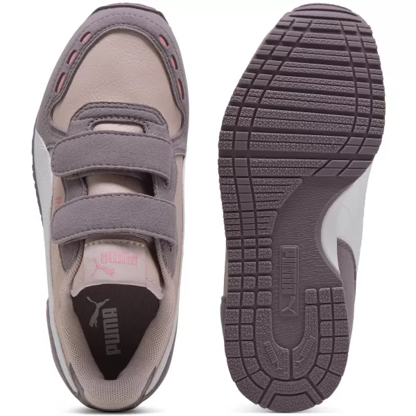  Pantofi pentru copii PUMA CABANA RACER SL 20 V PS 383730-22 CEAȚĂ MOV/ALB/GEM DE PRUNE 
