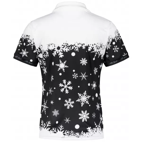  Tricou de Crăciun de damă cu guler premium ALTISPORT VOJ/ALWVN3TR05 ALB 
